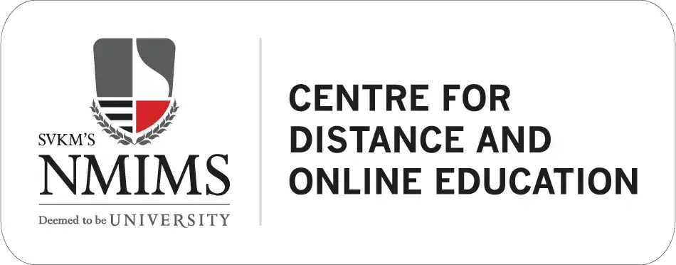 NMIMS online MBA courses logo for distance and online education programs.